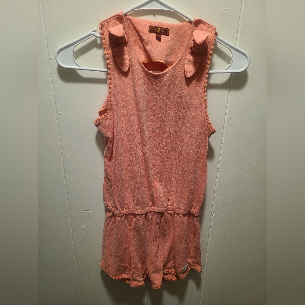 Sleeveless Coral Romper